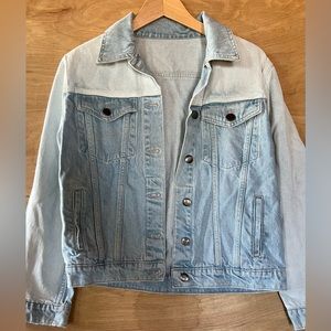 🔥NWOT sample FRAME DENIM 🔥sample jacket Sz S Two Tone Jean Jacket